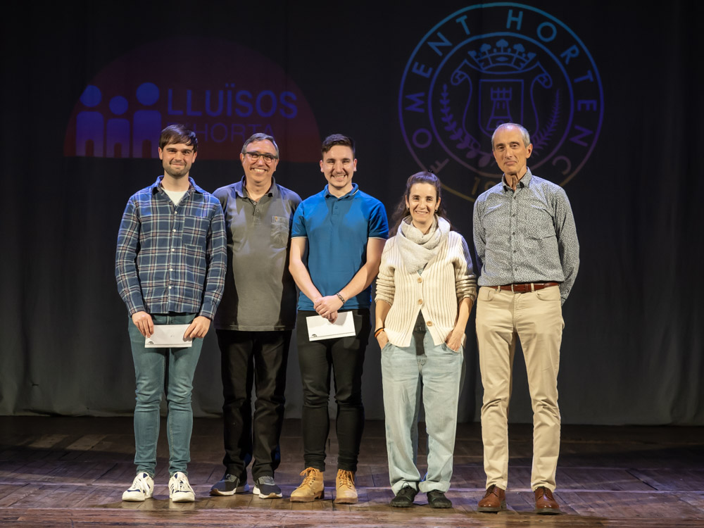 Fotografia dels guanyadors del II Torneig Textos de Microteatre Ateneus d'Horta
