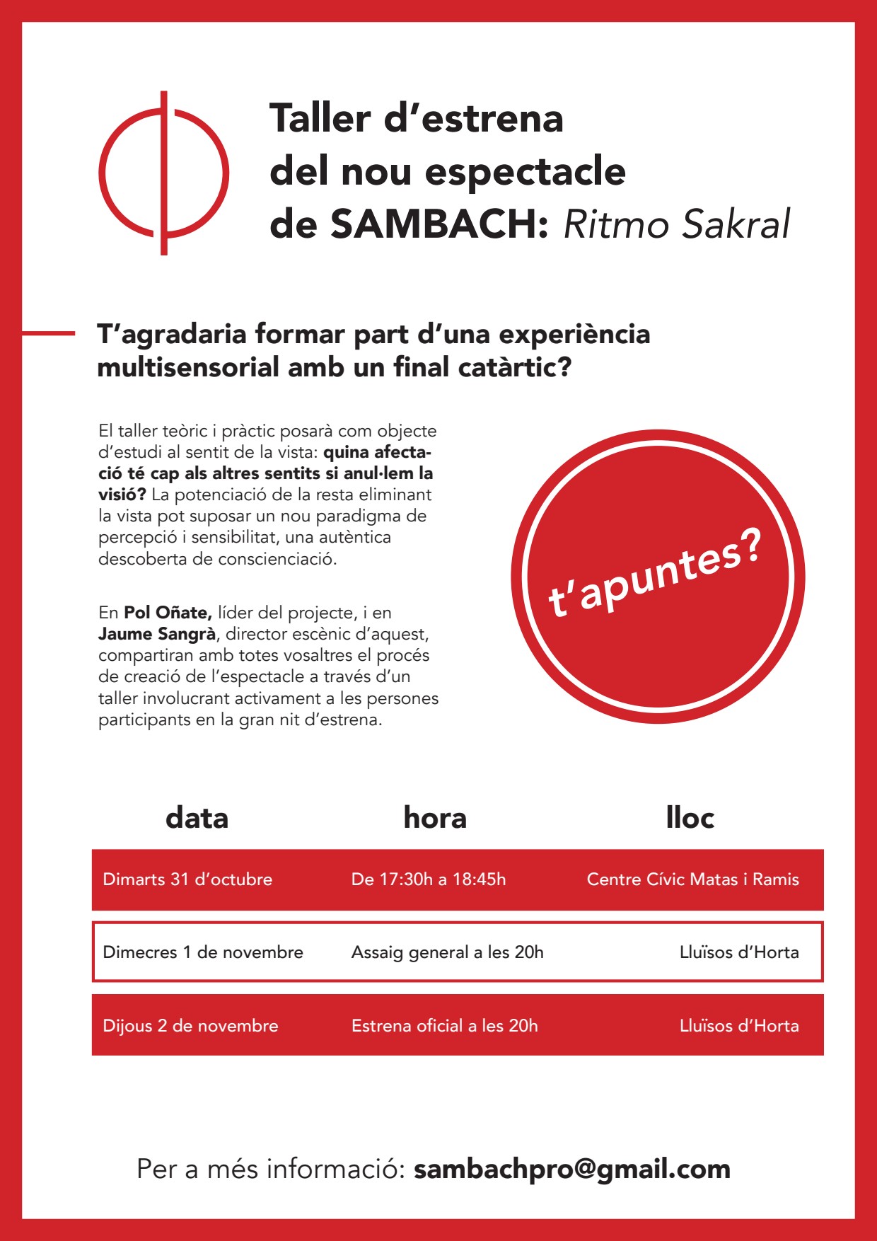 Taller Ritmo Sakral